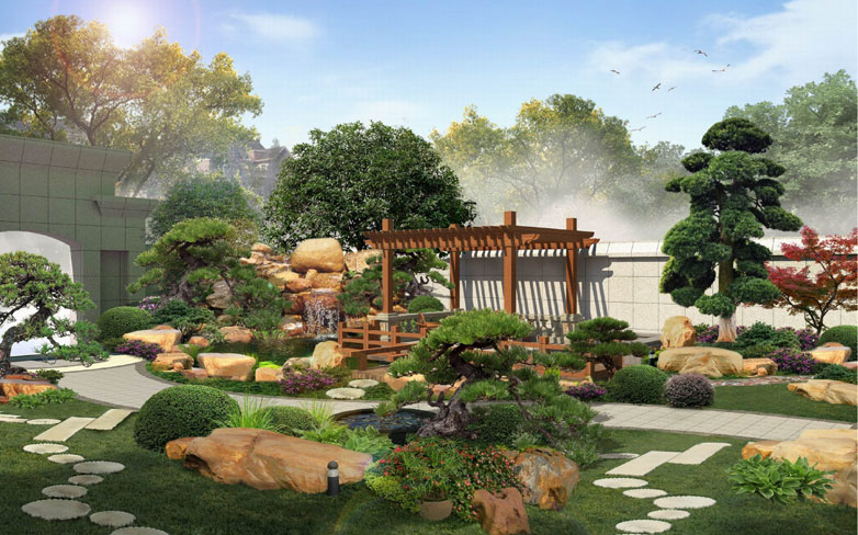 東陽世紀(jì)花城花園設(shè)計施工案例