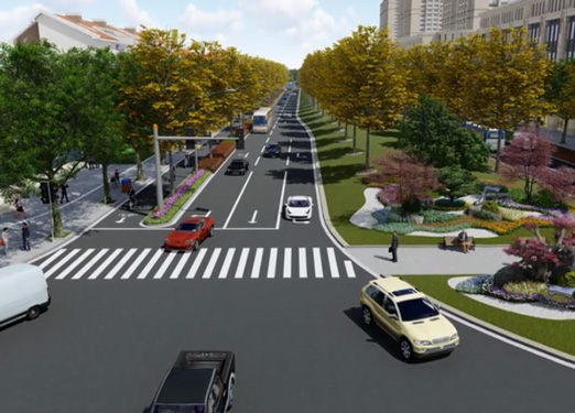 郵電路--曙宏路景觀(guān)方案視頻