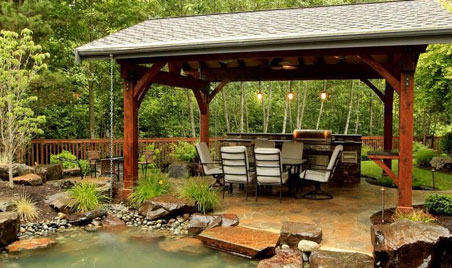 庭院涼亭設(shè)計(jì)風(fēng)格圖1