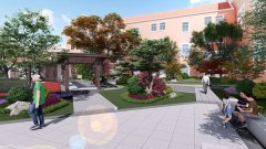 西渡學校內(nèi)庭院設(shè)計施工案例